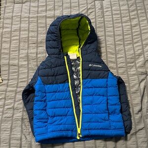 4T Columbia Navy and Royal Blue Jacket with Neon Accents